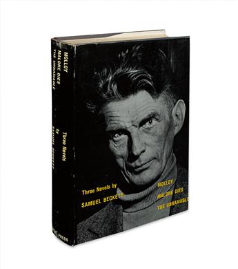 BECKETT, SAMUEL. Three Novels: Molloy, Malone Dies, and The Unnamable.